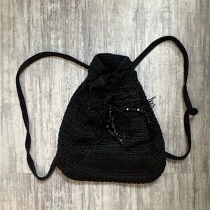 The Sak Black Knit Small Backpack